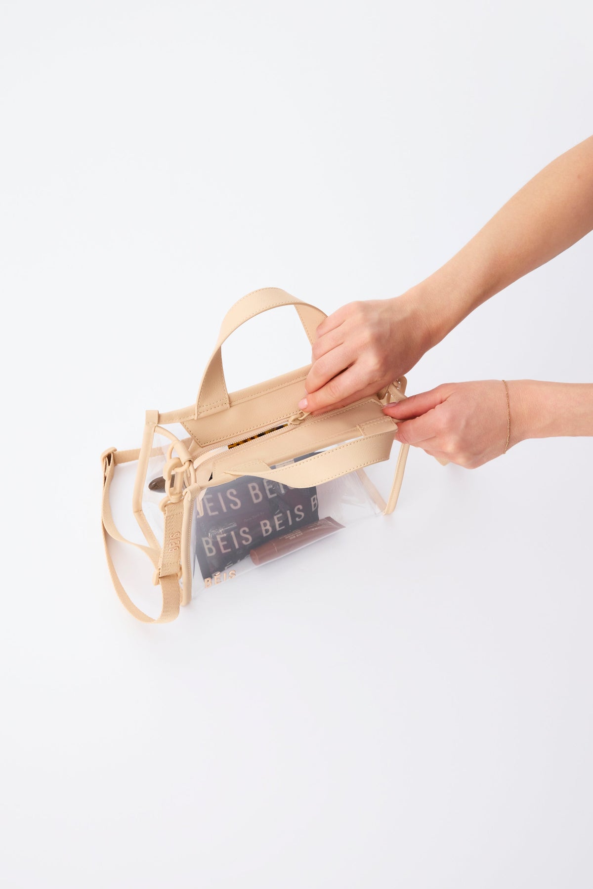 The Stadium Crossbody in Beige