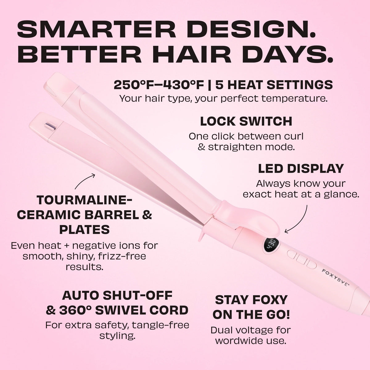 Bounce Bae 2-in-1 Curling Straightener